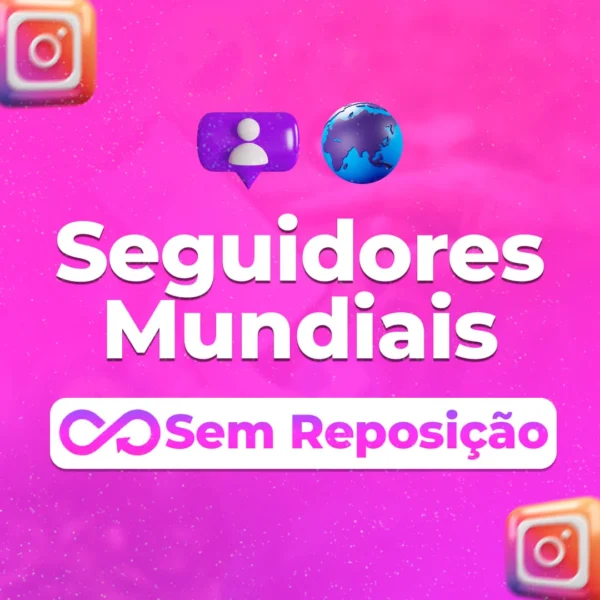 50.000 Seguidores Instagram Mundial / Sem Reposição